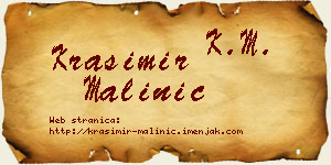 Krasimir Malinić vizit kartica
